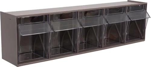 Miniatura 10 de Akro-Mils 06702 TiltView sistema de almacenamiento de plástico horizontal con dos compartimientos rebatibles Piedra