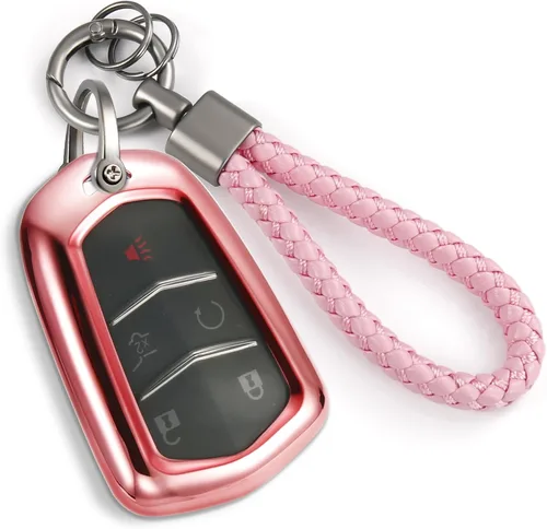 Miniatura 71 de Funda para llavero GMC con llavero de cuerda trenzada de metal antipérdida, exquisita funda suave para Tahoe Acadia Terrain Yukon Yukon XL Silverado