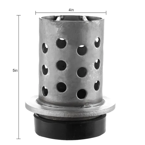 Miniatura 6 de DZQ Frasco de fundición perforada al vacío, acero inoxidable 304 con brida con base de bebedero de goma, varios tamaños para fundición de metal