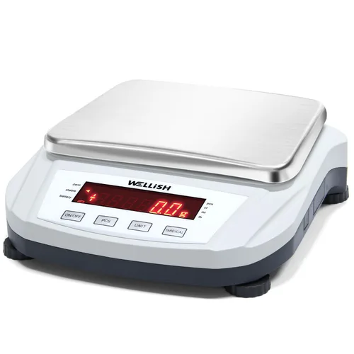 Miniatura 7 de Báscula de laboratorio 21.16 oz/0.00 oz Báscula digital de alta precisión con pesos de 17.64 oz Balanza analítica Balanza electrónica para pesaje