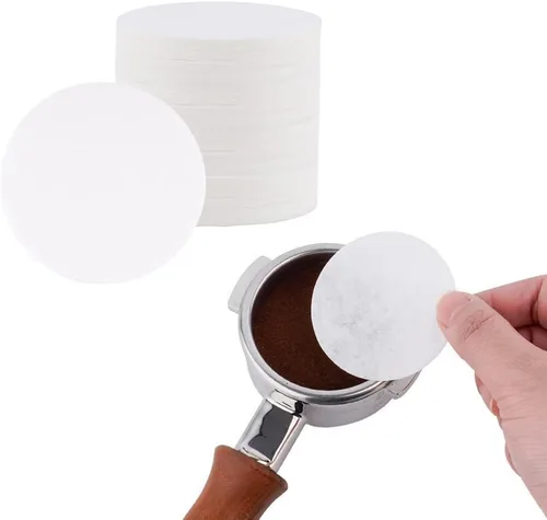 Miniatura 10 de watchget Filtros de papel espresso de 2.008 in, 1000 piezas de papel de filtro de café sin blanquear para cestas portafiltros de 2.008 in