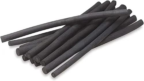 Miniatura 7 de 25 palitos de carbón de vid color negro, suaves, para dibujar, bocetos y bellas artes, lápices de carbón de sauce para dibujar (0.197-0.315 in