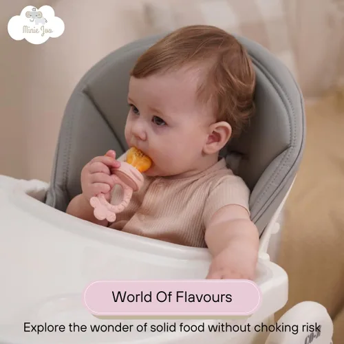 Miniatura 4 de Juego de alimentador de frutas para bebés, alimentador de alimentos frescos de silicona sin BPA con 3 tetinas de repuesto, alimentador de dentición