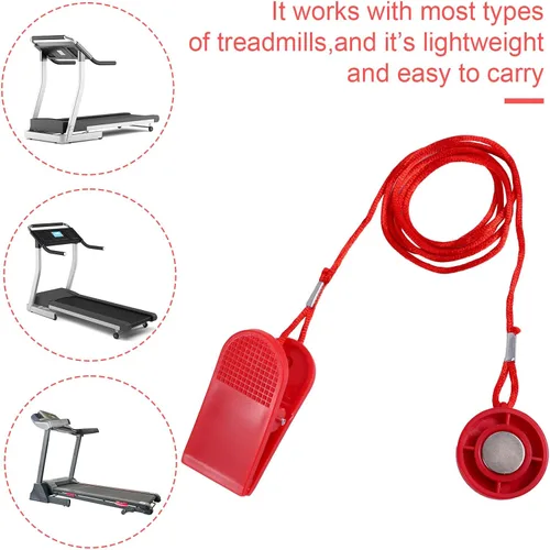 Miniatura 4 de lasuroa 2pcs Treadmill Magnet Safety Keys, 2 Styles Treadmill Magnetic Key Replacement Round Universal Running Machine Emergency Stop Safety Switch