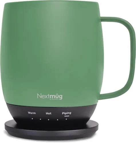 Miniatura 14 de Nextmug - Taza de café autocalentable con control de temperatura (negro, 14 onzas)