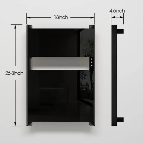 Miniatura 7 de Toallero térmico para baño, calentador de toallas con temporizador montado en la pared, calentador de toallas eléctrico, calentador de toallas