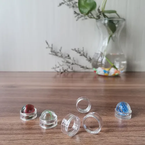 Miniatura 6 de Paquete de 48 soportes de exhibición de béisbol, soporte para esferas, anillo de béisbol transparente, soporte de esfera, soporte de exhibición