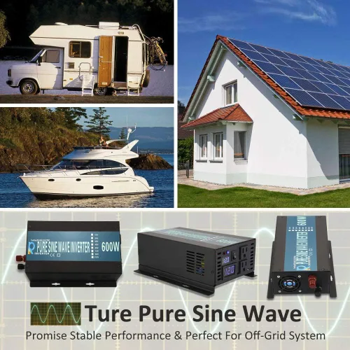 Miniatura 3 de WZRELB - Inversor de onda sinusoidal pura de diseño confiable DC a AC entrada 24VDC salida 120VAC fuente de alimentación de respaldo fuera de la red