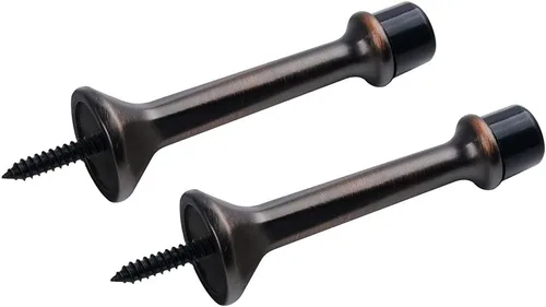 Miniatura 11 de Triumph Hardware Tope de puerta rígido sólido de 3 pulgadas con punta de goma suave, tope de puerta sólido de metal de aleación de zinc que protege