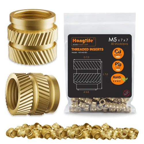 Miniatura 11 de HANGLIFE Inserciones Roscadas de Conjunto de Calor, Caja de Surtido M2 M2.5 M3 M4 M5 M6 (345 Piezas) Inserción de Conjunto de Calor para Componentes