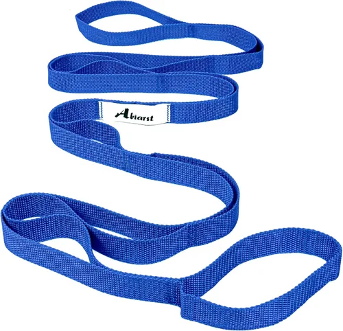 Miniatura 11 de Abiarst - Correa elástica para yoga para terapia física, banda elástica de 10 bucles no elástica para pilates, flexibilidad, ejercicio y gimnasia