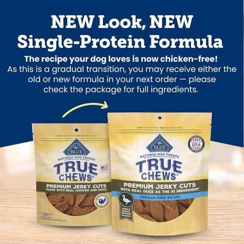 Miniatura 3 de Blue Buffalo True Chews Premium Jerky Cuts - Golosinas para perros, fabricadas en los Estados Unidos con ingredientes naturales, pollo y pato, bolsa