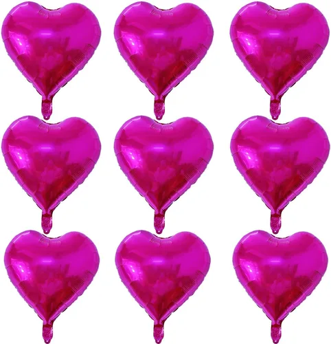 Miniatura 12 de Lovoir 10 globos de aluminio con forma de corazón azul bebé de 18 pulgadas, globos de amor para el día de San Valentín, cumpleaños, fiestas, bodas