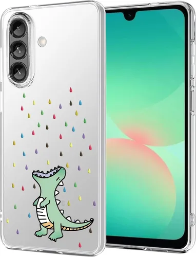 Miniatura 12 de Unov Funda diseñada para Galaxy A14 4G / 5G, funda transparente con patrón antideslizante en relieve, a prueba de golpes delgada protectora