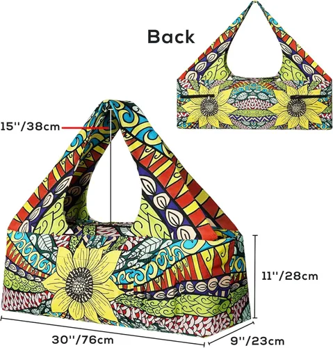 Miniatura 2 de Bolsa para esterilla de yoga – Bolsa de yoga grande con correa para esterilla de yoga, cremallera y bolsillos, bolsas de yoga y transportadores que