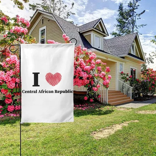 Miniatura 5 de I Love Central African Republic Garden Flag 12.5"x18" Inch Double Sided Garden Flags Home Lawn Outdoor Decor Flags Party Banner Welcome Flag