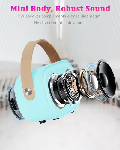 Miniatura 4 de Mini máquina de karaoke para niños y adultos, altavoz Bluetooth portátil con micrófonos inalámbricos y sonido estéreo mejorado, regalos para niñas