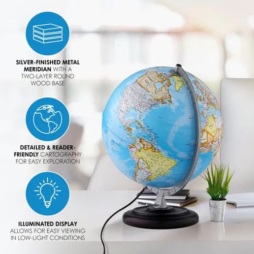 Miniatura 5 de Waypoint Geographic Globo iluminado Mariner