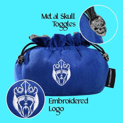 Miniatura 6 de CardKingPro Bolsas Inmensas para Dados con Bolsillos - Azul - Capacidad para 150+ Dados - Gran Organizador para Acaparadores de Dados, Perfecto