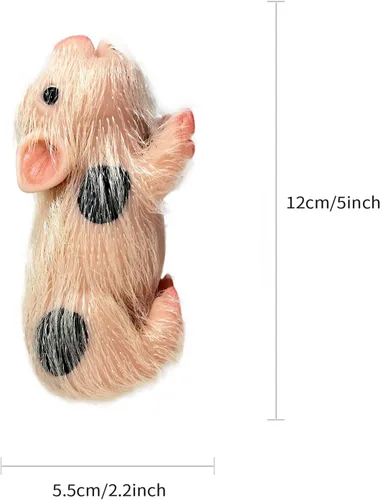 Miniatura 2 de OtardDolls Muñecas de cerdo mini realistas, muñecas de cerdito reborn de silicona completa de 5 pulgadas, cerdito recién nacido súper suave
