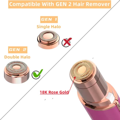 Miniatura 6 de Cabezales de repuesto para removedor de vello facial para cabezales de repuesto impecables Gen 2 adecuados para acabado táctil, herramienta de 6