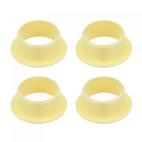Miniatura 9 de uxcell Rodamientos de manga con bridas 0.315 in diámetro interior 0.394 in OD 0.394 in longitud POM envueltos bujes sin aceite amarillo 4pcs
