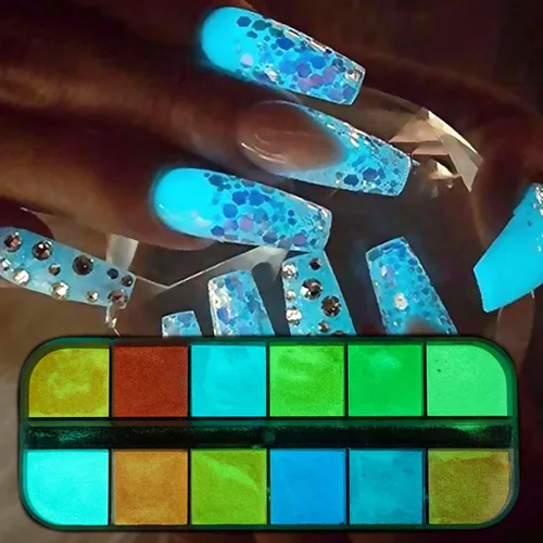 Miniatura 14 de Lentejuelas de uñas de mariposa 3D de 12 colores, mariposas luminosas, diseño de arte de uñas, mariposas holográficas con forma de copos