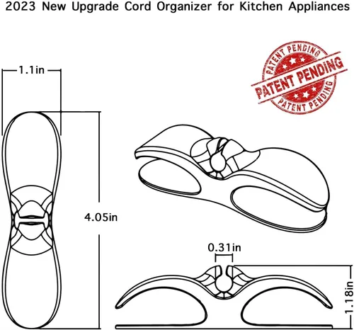 Miniatura 6 de Organizador de cables para electrodomésticos de cocina - Negro