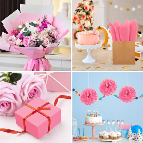 Miniatura 6 de Morcheiong 60 hojas de papel de seda en 30 colores, papel de seda arcoíris, envoltura de regalo a granel para manualidades, manualidades, fiesta