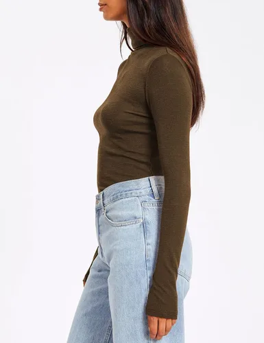 Miniatura 3 de SUNBS Camisas de manga larga de cuello alto para mujer, 3 piezas, cuello alto, moda de otoño, 2025, ajuste delgado, ropa interior térmica de invierno