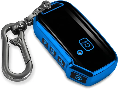 Miniatura 12 de Kirsnda - Funda para llavero Kia con hebilla de metal, funda protectora de TPU suave, 4-5 botones para llavero remoto Kia Cerato Ceed Forte NIRO
