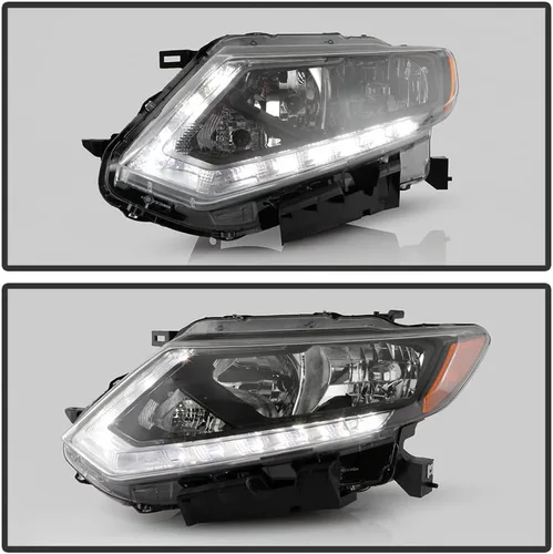 Miniatura 5 de ACANII - Faros delanteros estilo de fábrica para Nissan Rogue 2014 2015 2016 con DRL LED y proyector, ensamblaje de faros
