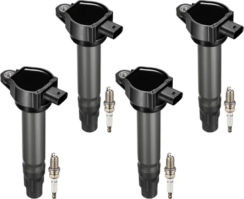 Miniatura 34 de BDFHYK Paquete de bobina de encendido y bujías de iridio compatibles con Audi Volkswagen 2.0L L4 4.2L V8 para UF575 PFR7S8EG, juegos de 4