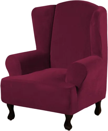 Miniatura 26 de H.VERSAILTEX Funda de terciopelo elástico para sillón, funda para sillón de 1 cojín para sala de estar, funda de muebles hecha de terciopelo grueso