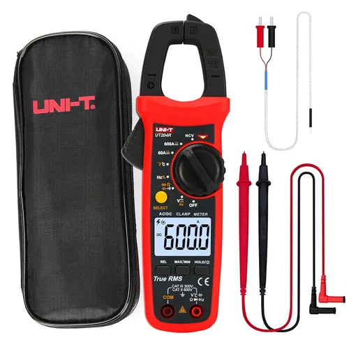 Miniatura 11 de UNI-T Abrazadera digital UT201+, corriente CA True RMS HVAC Volt Amp Ohm medidor abrazadera en multímetro, rango automático 4,000 cuentas NCV AC DC