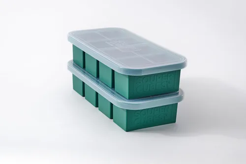 Miniatura 8 de Souper Cubes Bandeja de Silicona para Congelador de 1 Taza con Tapas, Perfecta para Almacenar Caldo, Sobras, Arroz, Salsa y Más, Moldes de Silicona