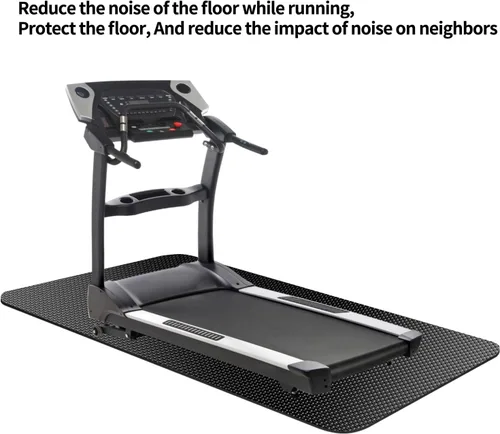 Miniatura 3 de Alfombrilla para caminadora, alfombrilla para bicicleta compatible con bicicleta Peloton, elíptica, caminadora, almohadilla plegable