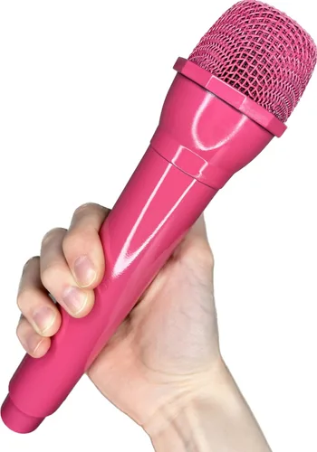 Miniatura 6 de Micrófono falso para sincronización de labios, disfraces, fotos, conciertos, festivales, juegos de simulación y mucho más (negro)
