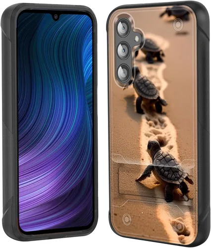Miniatura 36 de Funda para Galaxy S24 Plus con soporte, doble capa híbrida de policarbonato duro y silicona suave, resistente a prueba de golpes, funda protectora