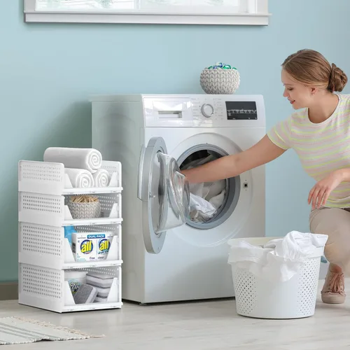 Miniatura 2 de Sorbus Organizador de estantes – Organizador de estante de armario para ropa, armario, baño, cocina, garaje – Cestas organizadoras de estantes
