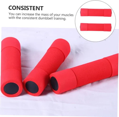 Miniatura 5 de 2 mancuernas ergonómicas de espuma para mujeres, cada barra ligera para entrenamiento de gimnasio en casa, tonificación de brazos y entrenamiento