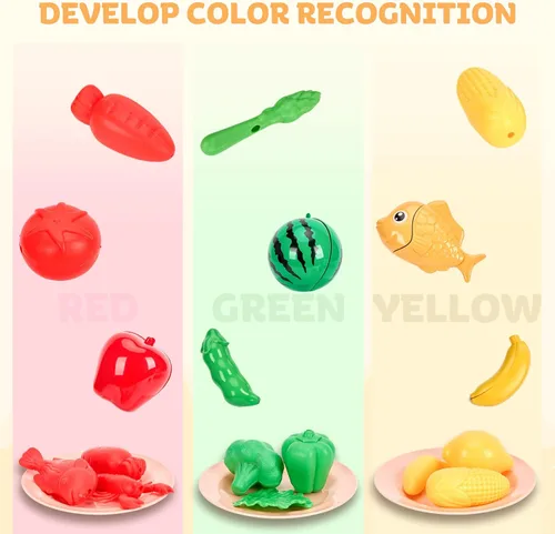 Miniatura 3 de 105 piezas de accesorios de juguete de cocina para niños, juego de cocina de camping y barbacoa para niños pequeños, juego de ollas, sartenes, Blanco