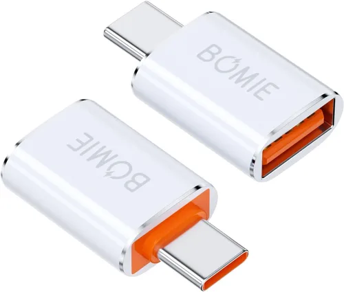 BOMIE Paquete de 2 adaptadores USB C a USB, transferencia de datos de 100 W, carga rápida de 100 W, adaptador OTG tipo C macho a USB 3.2 hembra para