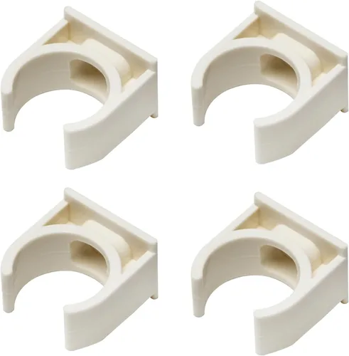MroMax 20 abrazaderas de PVC para tuberías de agua de 0.787 in/0.79 pulgadas de identificación, hebillas blancas en forma de U, soporte para
