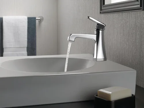 Miniatura 2 de Delta Faucet Grifo Ashlyn de Baño de Un Solo Orificio, Grifo de Baño de Una Sola Manija Cromado, Grifo de Lavabo de Baño, Diamond Seal Technology