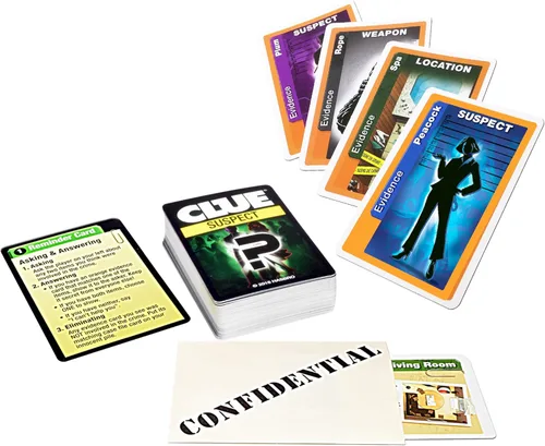Miniatura 4 de Juego de cartas Clue Suspect - All the Fun of Clue - in Minutes!, por Winning Moves Games USA, Edición de juego de cartas portátil de la pista