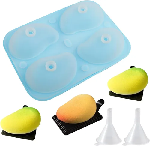Miniatura 9 de Juego de 2 moldes de silicona para frutas, molde pequeño para decoración de pasteles, chocolate, dulces, resina, arcilla, mini molde de sandía