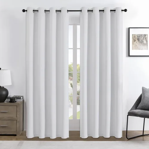 Miniatura 98 de Joydeco - Juego de 2 paneles de cortinas opacas de 63 pulgadas, 2 cortinas largas con aislamiento térmico burg, cortinas de oscurecimiento