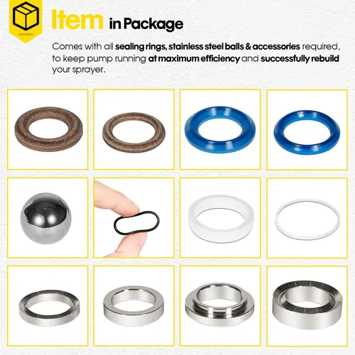 Miniatura 7 de 248213 Kit de reparación de bomba de jeringa sin aire para pulverizador de pintura Graco 1095 1595 5900, reemplazo para 248-213