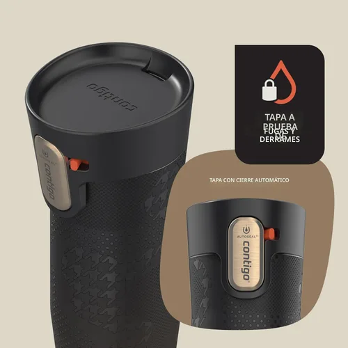 Miniatura 4 de Contigo x Ally Love - Taza de viaje de acero inoxidable aislada al vacío con Autoseal y tapa fácil de limpiar, a prueba de derrames, mantiene